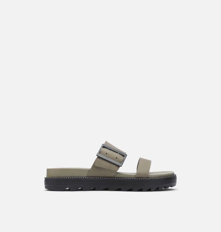 Womens Slides Olive - Sorel Roaming™ Buckle - 982-GYLCJX